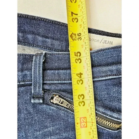 Rag & Bone 28X29 Women's Embroidered Pocket Logo Ankle Zip & Triple Zip Pockets - Picture 12 of 14